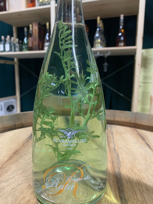 Grappa di Bardolino mit Ruta 0,7L – Aromatisierte Spezialität mit echten Ruta-Pflanzen