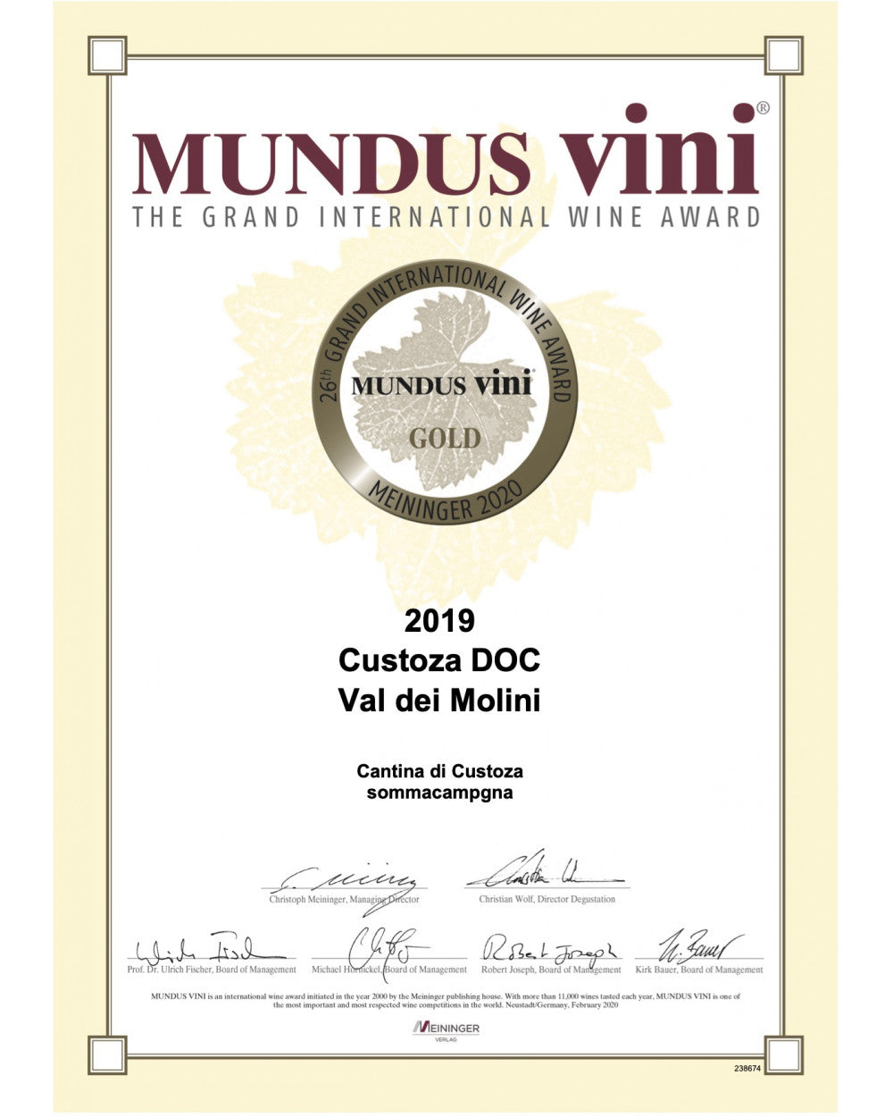 Custoza "Val Dei Molini" DOC